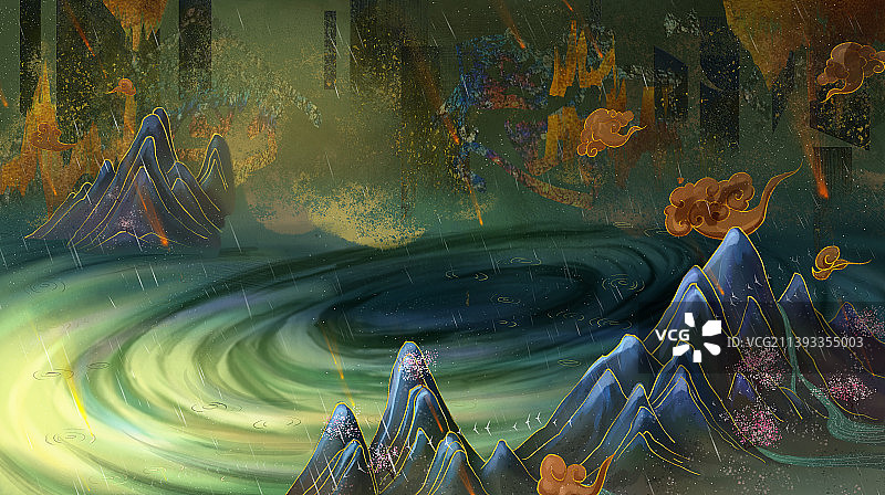 绿色厚涂背景图片素材