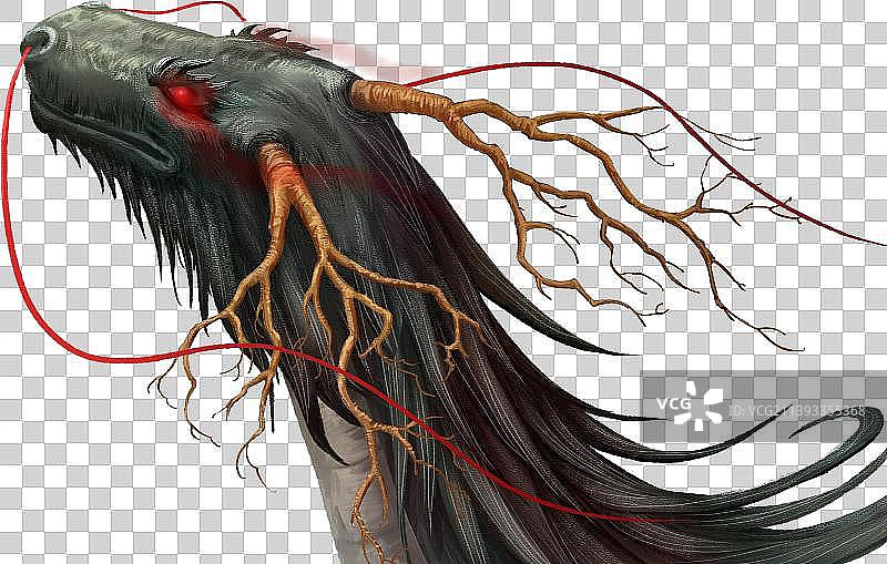 厚涂黑龙图片素材