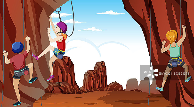 户外攀岩场景图片素材