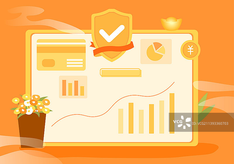 金融理财背景插画图片素材