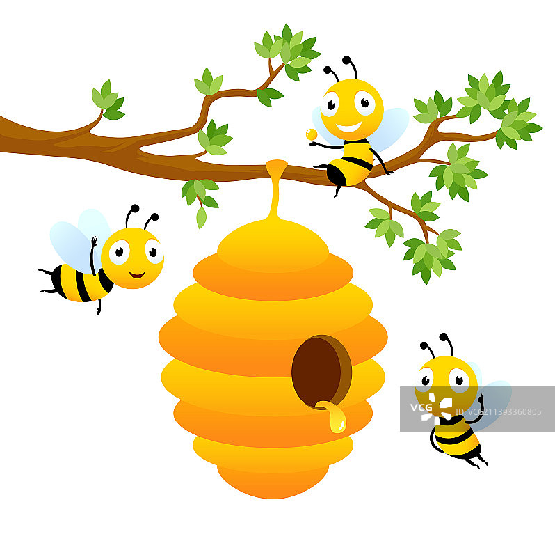 蜜蜂卡通吉祥物设计图片素材