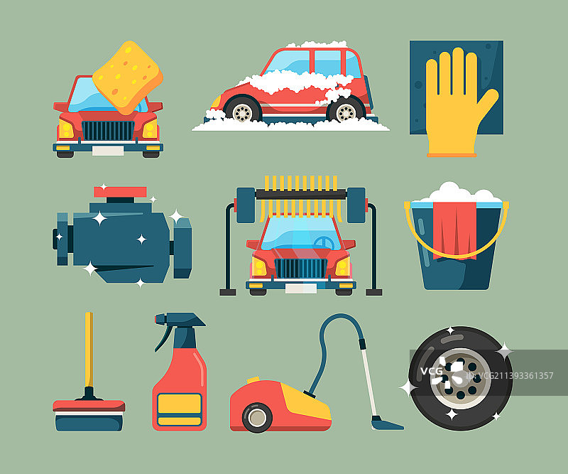 清洁建筑内的脏污洗车机图片素材