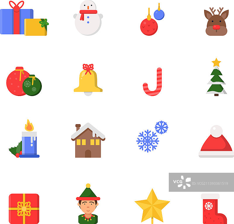 圣诞节装饰符号冬季北极星图片素材