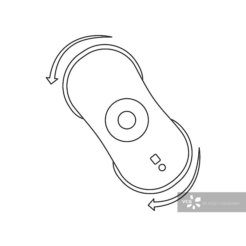 清洁机器人窗户线条图标图片素材