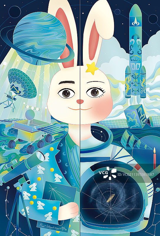 为航天事业做出贡献的天文学家与宇航员图片素材