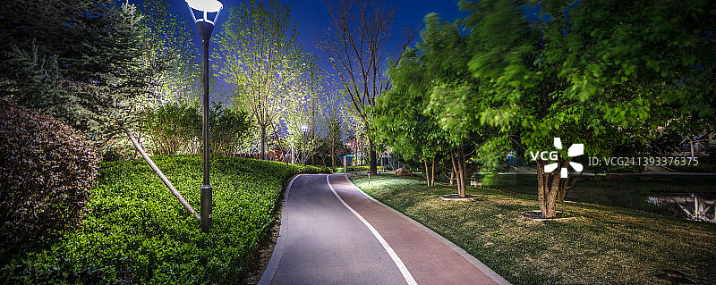 房地产园林夜景图片素材