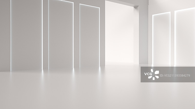 3D白色简约展台场景图片素材