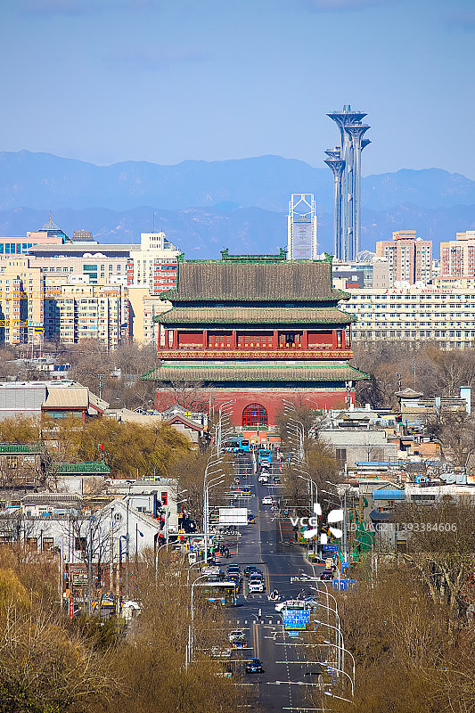 北京中轴线之钟鼓楼图片素材
