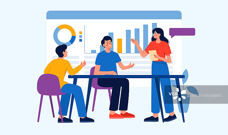 白领商务矢量分层插画图片素材