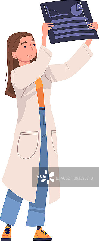 身穿白大褂的女科学家图片素材