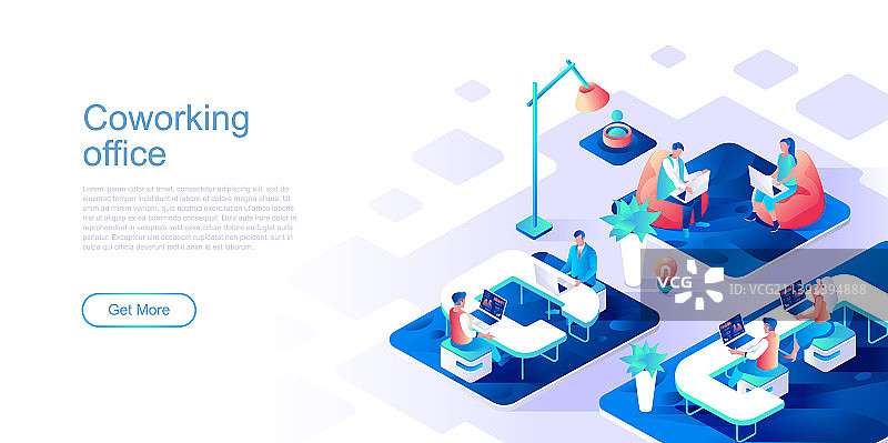 协同办公场所引导页模板图片素材