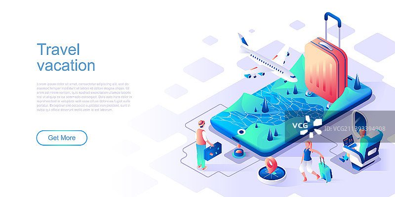 旅游度假登录页模板图片素材