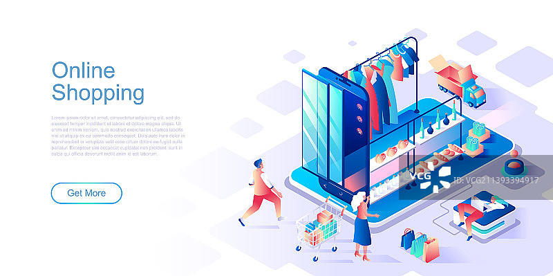 在线购物引导页模板图片素材