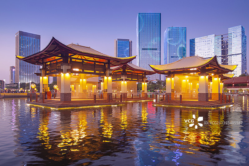 佛山市千灯湖风景区图片素材