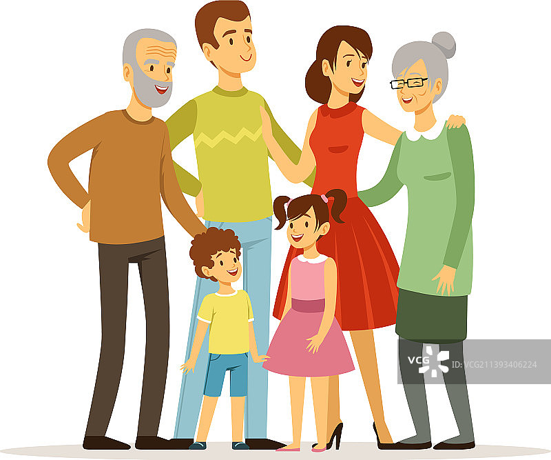 和睦的大家庭图片素材