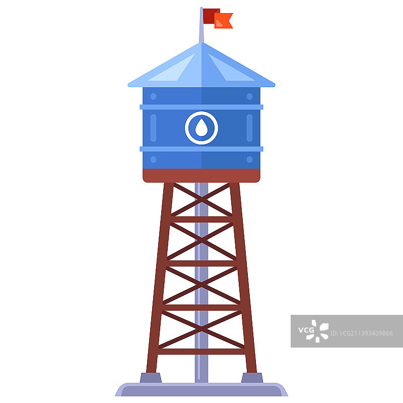 乡村的储水塔图片素材
