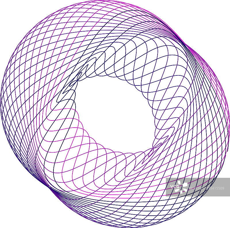 抽象彩色线性螺旋花图片素材