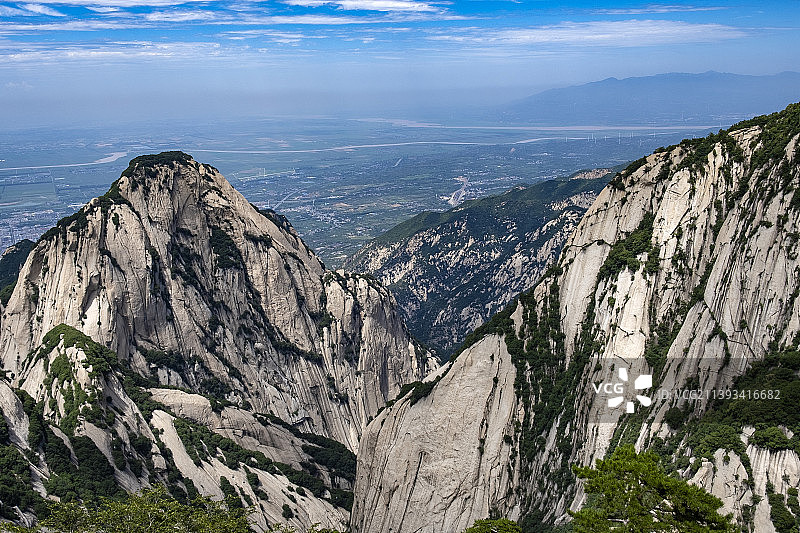 西岳华山夏日风光图片素材