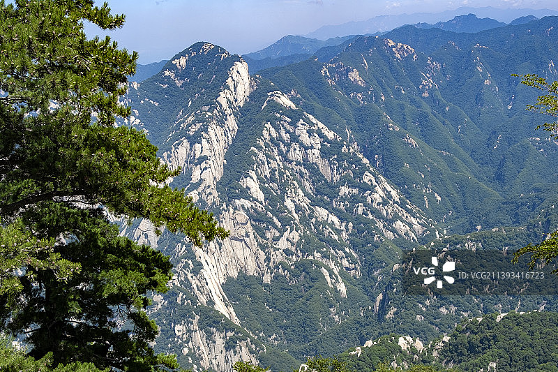 西岳华山夏日风光图片素材