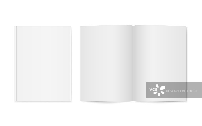 杂志样机打开的书本隔离写实图片素材