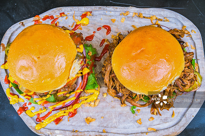 美味多汁的汉堡包素材图片素材