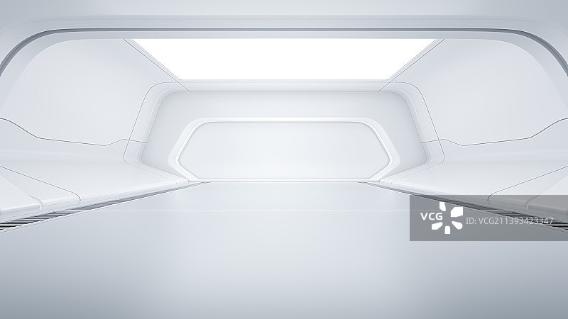 三维渲染的科幻太空通道图片素材