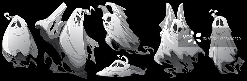 卡通万圣节幽灵角色图片素材