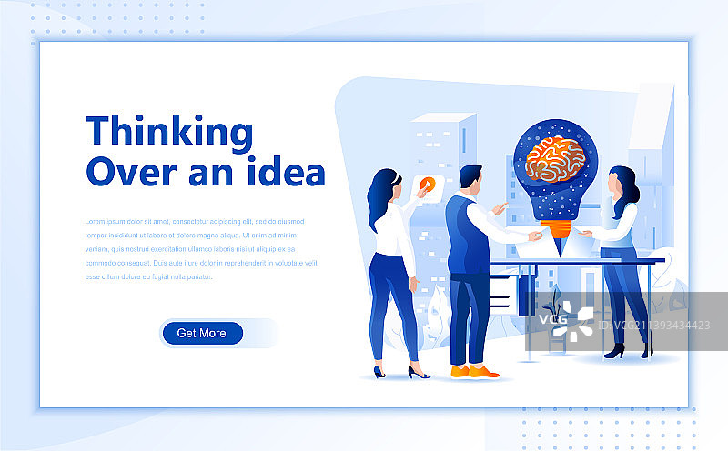 想法扁平网页设计模板图片素材