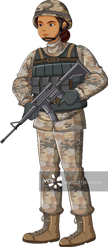 制服士兵卡通人物图片素材