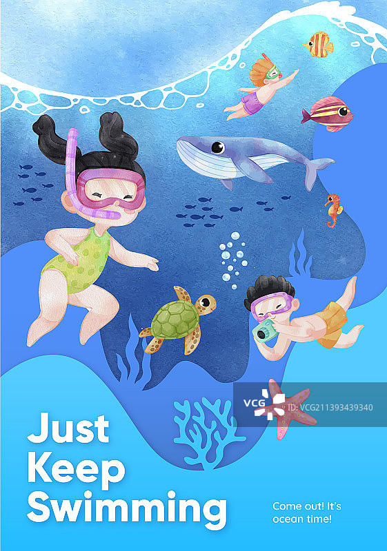 探索海洋世界海报模板图片素材