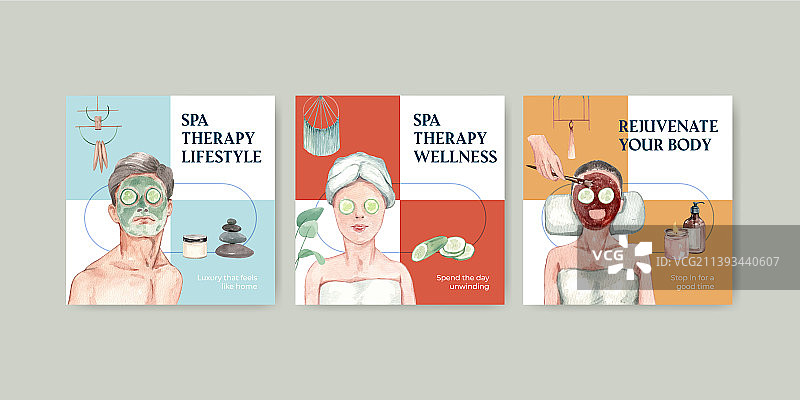 水疗养生banner模板图片素材