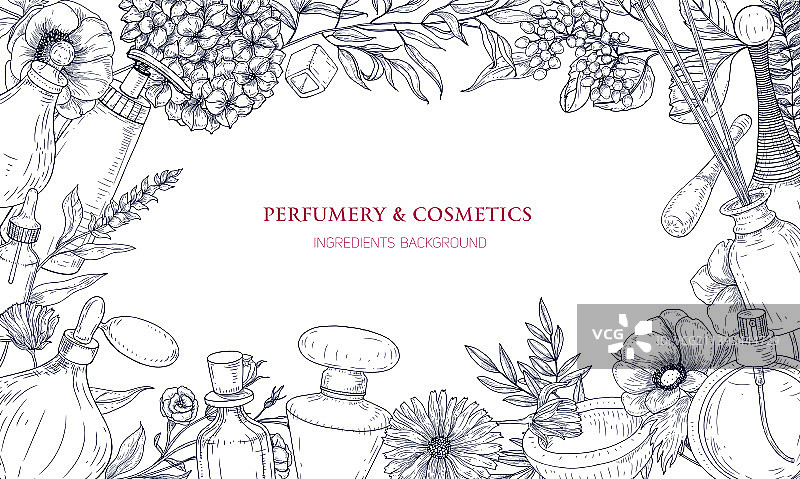 香水框架横幅背景图片素材