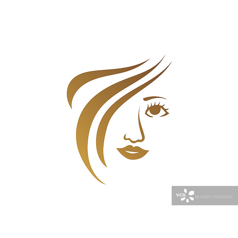 女孩发型女士标志图标图片素材