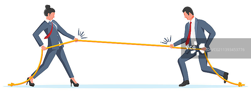 商务人士拔河图片素材