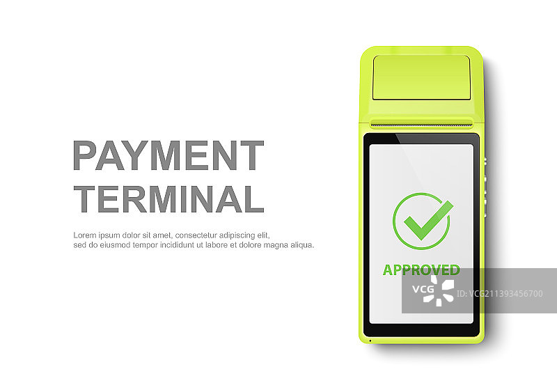 逼真3D绿色触控移动支付图片素材