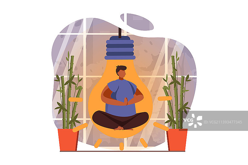 扁平化设计：寻找创意网络概念图片素材