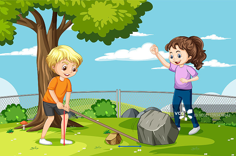 杠杆简单机械科学实验图片素材