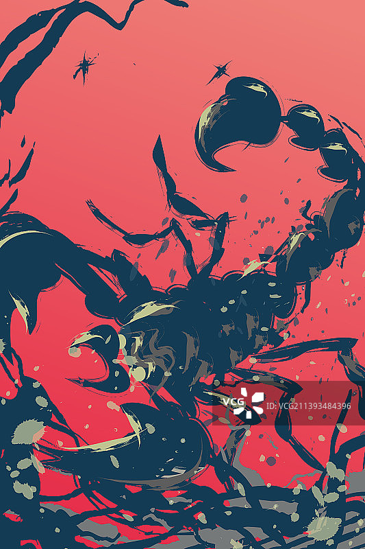 山海经版十二星座系列卡牌插画图片素材