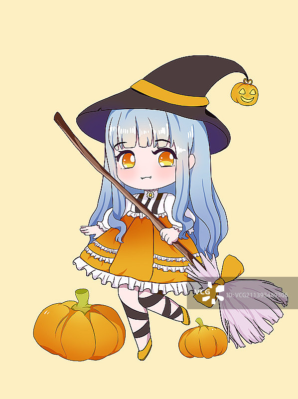 万圣节少女图片素材