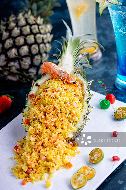 菠萝饭图片素材