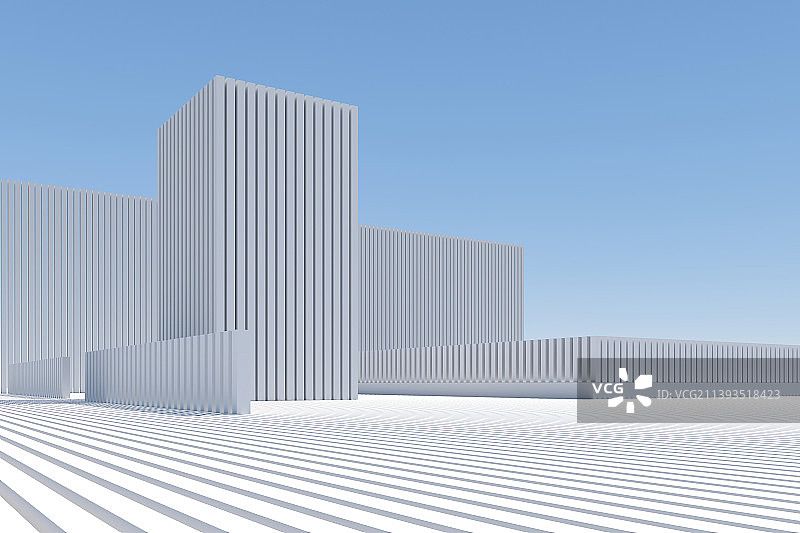 3D现代城市建筑空间图片素材