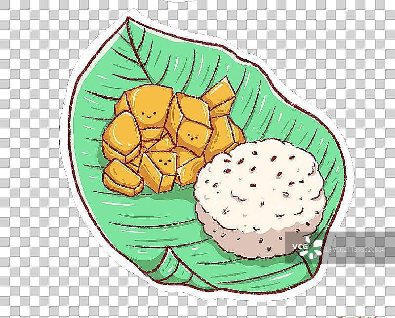 芒果糯米饭图片素材