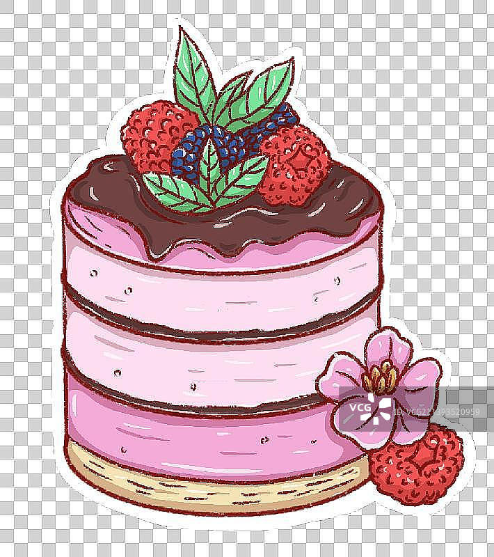 水果巧克力蛋糕图片素材