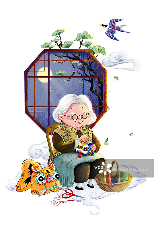 非遗插画——布老虎图片素材