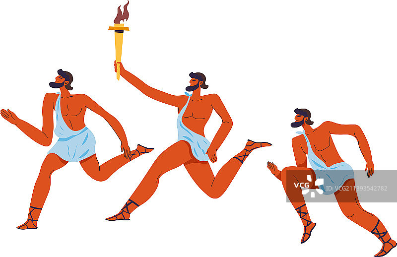 男士参加火炬马拉松图片素材