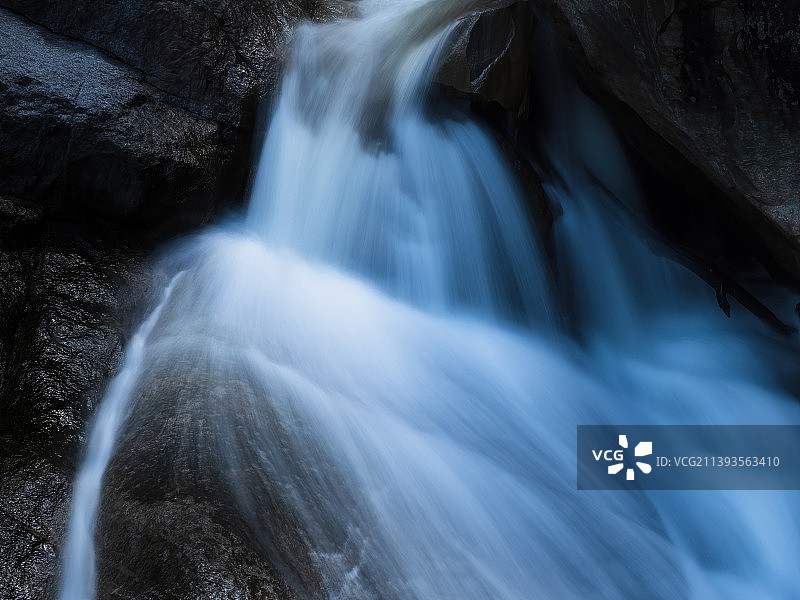 洛阳市嵩县白云山景区 慢门拍摄的九龙瀑布图片素材