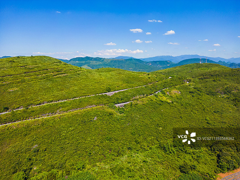 航拍桂林磨盘山公路图片素材