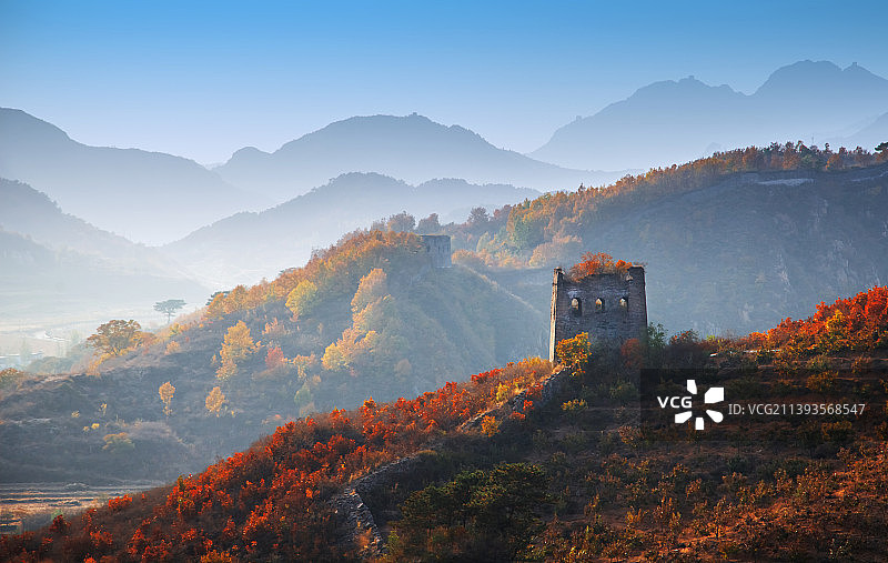 长城秋色浓图片素材