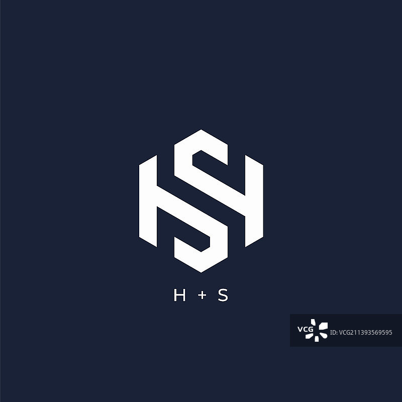 字母HS标志单图设计图片素材