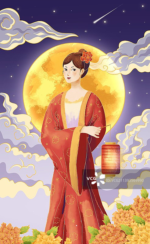 中秋节节日插画图片素材